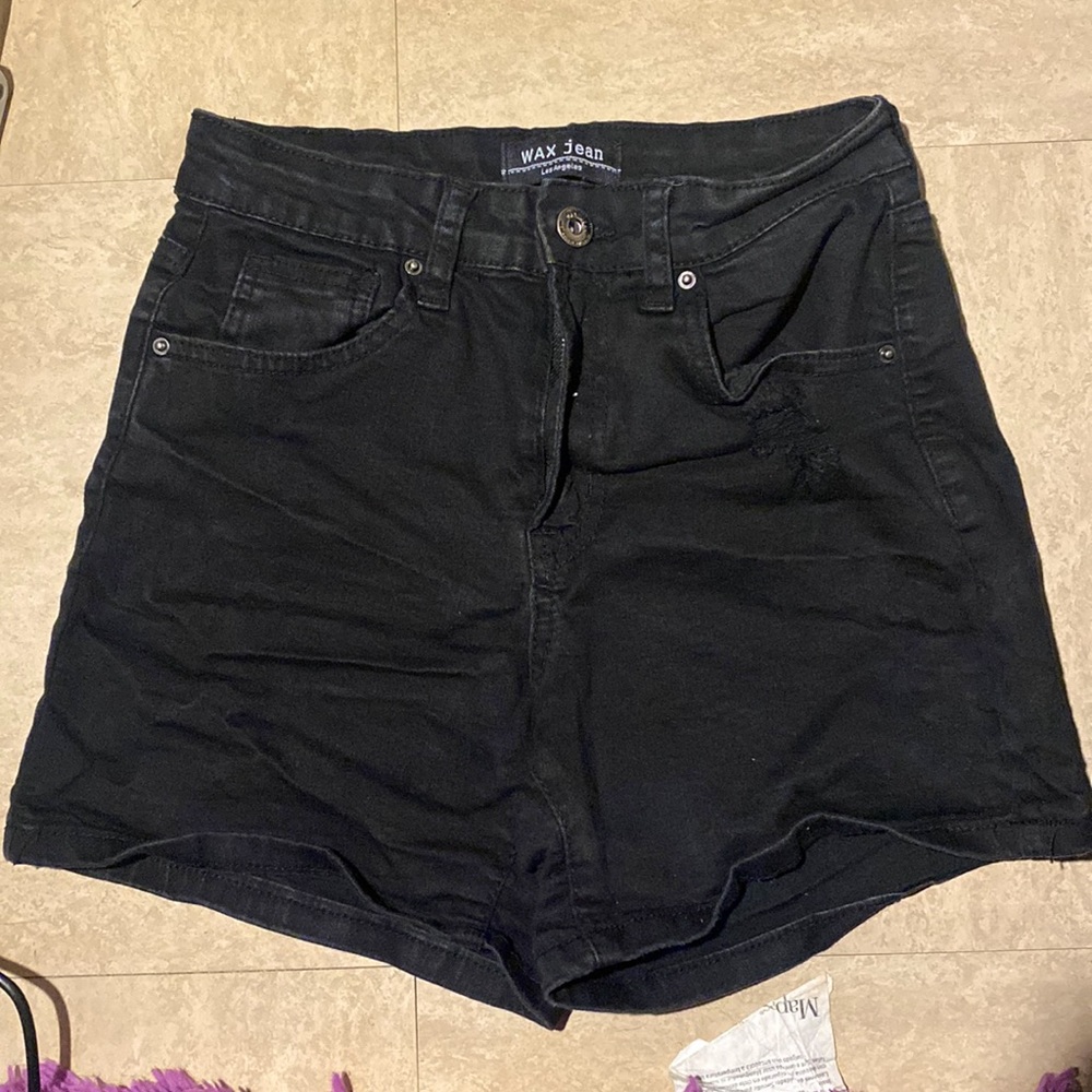 Black high waisted shorts